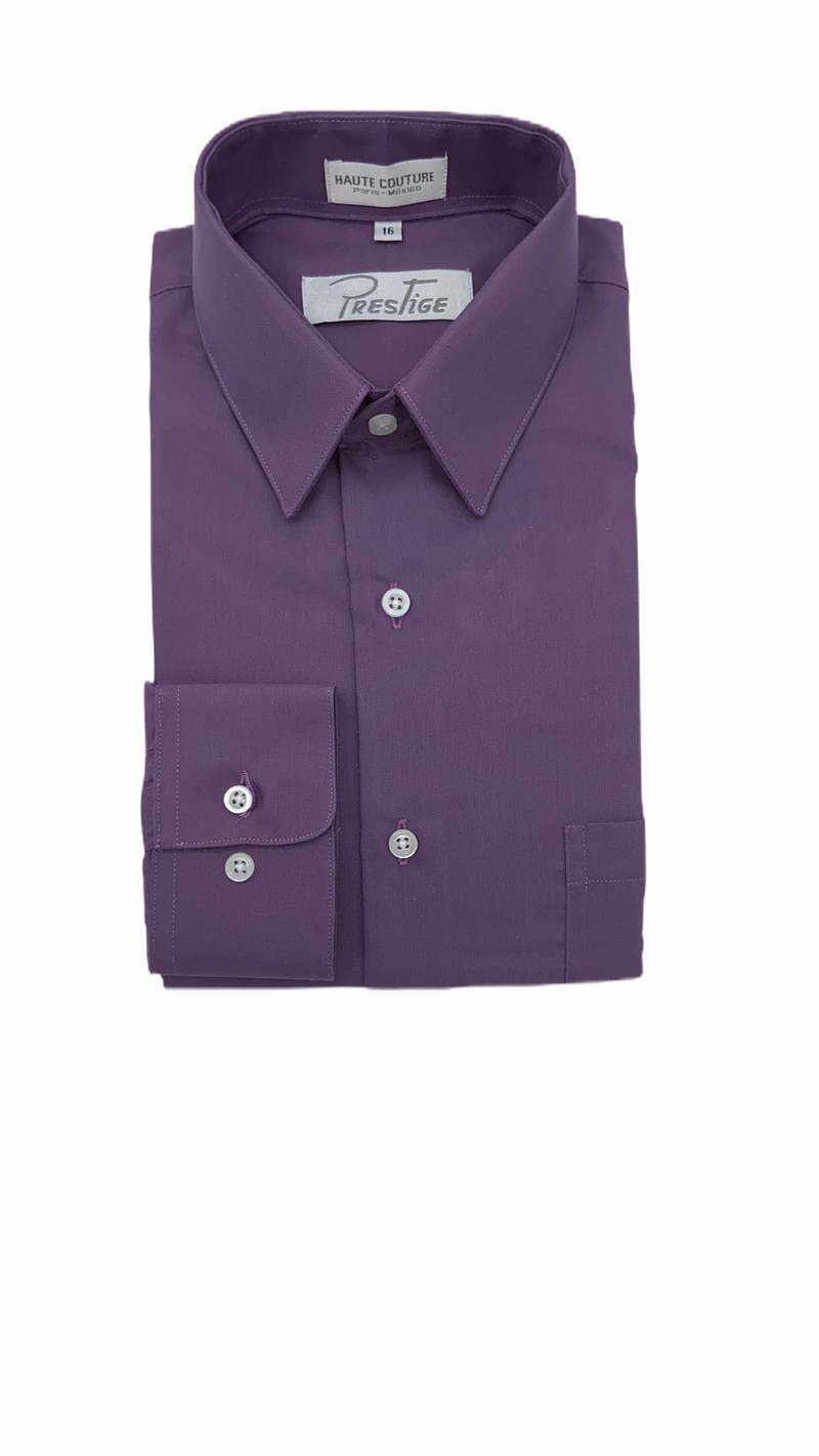 Camisa Lisa Juvenil Mod 102 Purpura