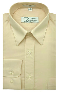 Camisa Lisa Mod 100 Algodón 100% Beige Liquidación