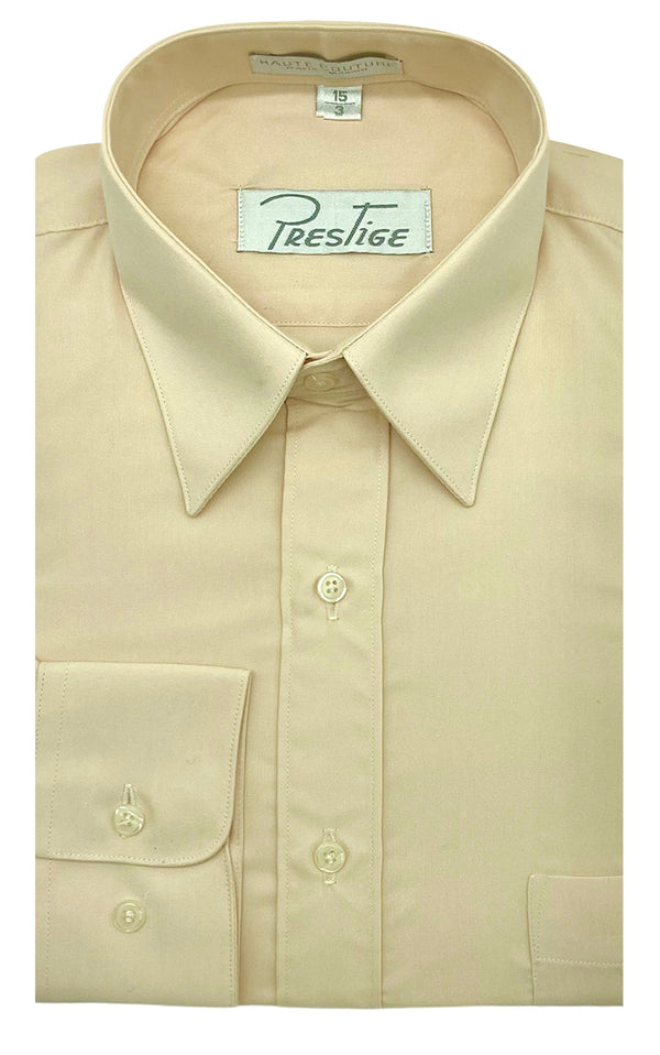 Camisa Lisa Mod 100 Algodón 100% Beige Liquidación